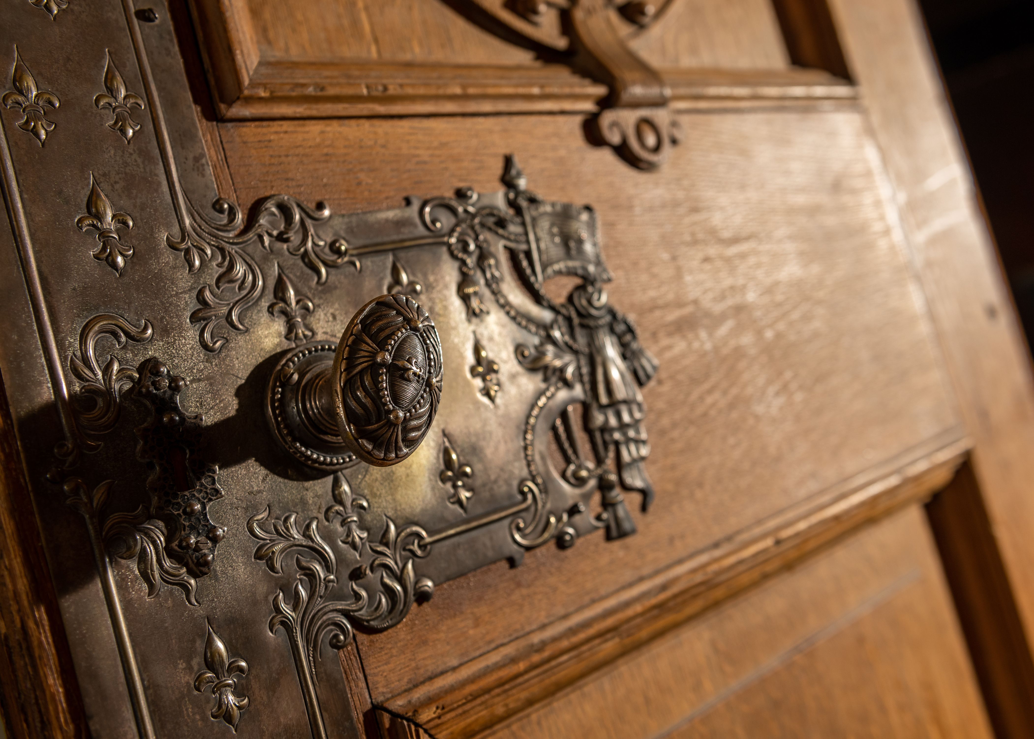 antique detailed door handles